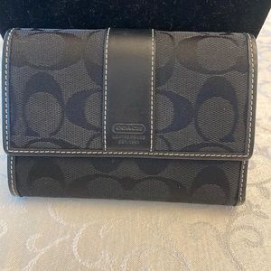 Coach Bi Fold leather/ canvas Wallet